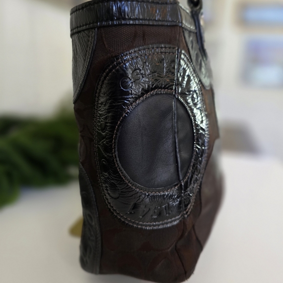 Coach Circle Patchwork Y2K East-West Tote Mixed Leathers - Picture 7 of 15